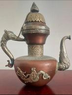 Oude theepot
Tibetaans in koper en
zilver., Ophalen of Verzenden