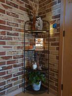 Metalen hoekrekje, donkerbronskleurig, zo goed als nieuw, Ophalen