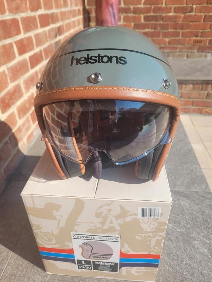 CASQUE HELSTONS CORPORATE TAILLE L NEUF, Vélos & Vélomoteurs, Casques de cyclomoteur, Comme neuf, Enlèvement ou Envoi