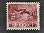Indonésie 1956 - animaux sauvages - loutre, Animal et Nature, Affranchi, Enlèvement ou Envoi