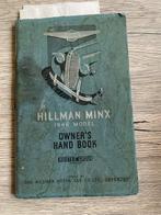(HILLMAN MINX MANUEL) Hillman Minx 1946 Model Owner’s Hand B, Gelezen, Ophalen of Verzenden