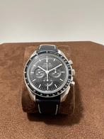 Omega Speedmaster Moonwatch coaxiaal 310.30.42.50.01.002, Ophalen, Leer, Staal, Polshorloge