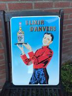 Elixer D’Anvers emaille reclamebord, Ophalen of Verzenden, Zo goed als nieuw, Reclamebord