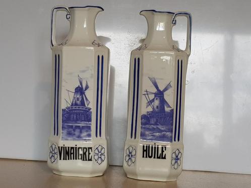Kerag Karlsbad set antiek wit porselein Vinaigre en Huile, Antiek en Kunst, Antiek | Keramiek en Aardewerk, Ophalen of Verzenden