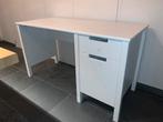 Houten Bureau wit (L135xD58xH75), Huis en Inrichting, Ophalen, Gebruikt, Bureau