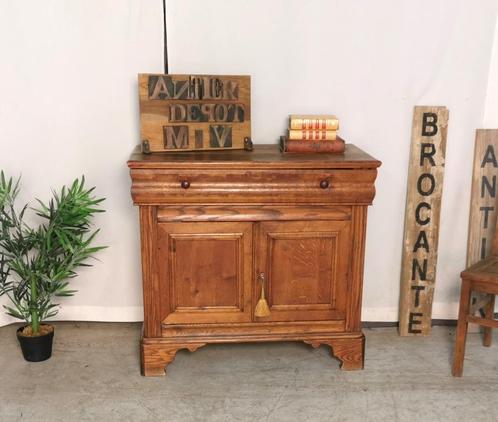oude Louis Philippe tv-kast in eik B 98 H 90 D 49, Huis en Inrichting, Kasten |Televisiemeubels, Gebruikt, Minder dan 100 cm, 50 tot 100 cm