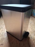 Curver Decobin Slim Prullenbak - Pedaalemmer 25L Metallic, Ophalen, Met pedaal, Metaal, 20 tot 30 liter