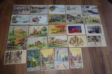 LOT 135 postkaarten fantasie - Lot 135 cartes fantaisie beschikbaar voor biedingen