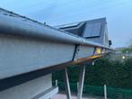 Zinken dakgoten met beugels in inox, Doe-het-zelf en Bouw, Buizen en Afvoer, Ophalen, Inox, Gebruikt, 6 meter of meer