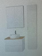 Meuble de salle de bain complet blanc/hêtre + accessoires/ro, Maison & Meubles, Salle de bain | Salle de bain complète, Comme neuf