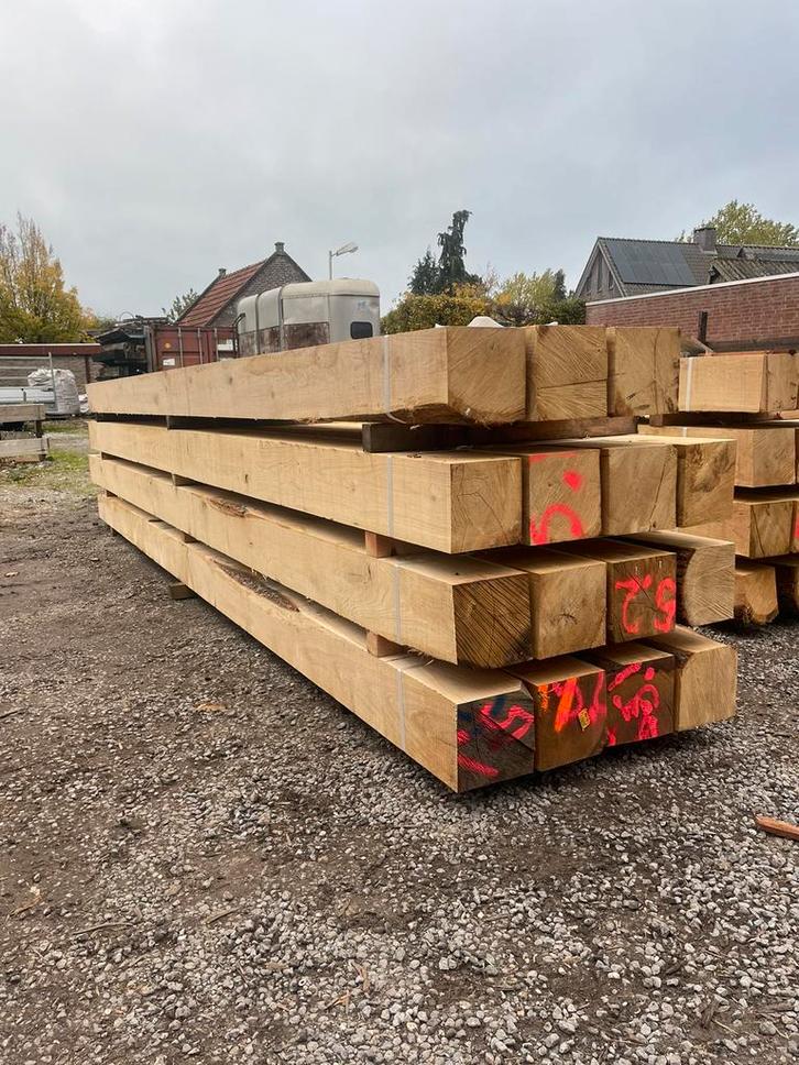 Eiken balken 20x20   500 cm lang, Tuin en Terras, Palen, Balken en Planken, Zo goed als nieuw, Balken, 250 cm of meer, Ophalen