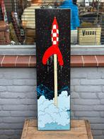 Enseigne publicitaire en émail Tintin Rocket, Enlèvement ou Envoi, Utilisé, Panneau publicitaire
