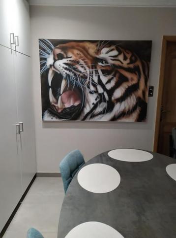 Grote canvas Tijger beschikbaar voor biedingen