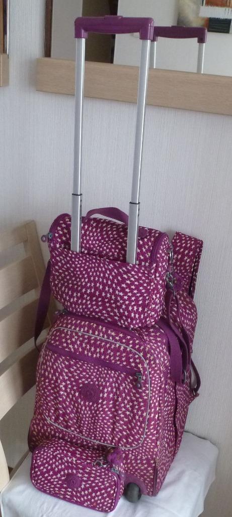 Kipling Trolley lunchtas en bijpassend pennenetui + apen, Handtassen en Accessoires, Tassen | Schooltassen, Gebruikt, Aktetas of Boekentas