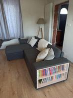 Stoffen hoekbank met ingebouwde boekenkast, Ophalen of Verzenden, Stof