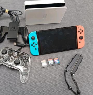 Switch OLED avec 3 jeux  beschikbaar voor biedingen