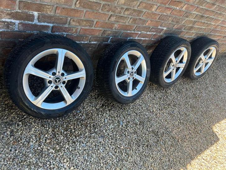 JANTES ALU MERCEDES + pneu, Auto-onderdelen, Banden en Velgen, Velg(en), Winterbanden, 17 inch, 205 mm, Personenwagen, Gebruikt