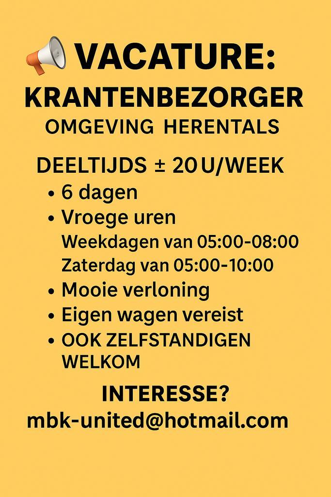 Krantenbezorgers gezocht, Vacatures, Vacatures | Thuiswerk