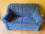 Zetel twee-zit. Blauw fluweel, Ophalen, Gebruikt, Minder dan 75 cm, Tweepersoons