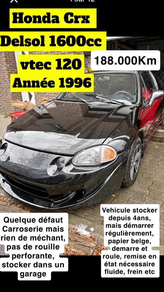 Honda CRX Delsol vtec, Auto's, Honda, Particulier, CRX, ABS, Airbags, Bluetooth, Centrale vergrendeling, Elektrische buitenspiegels