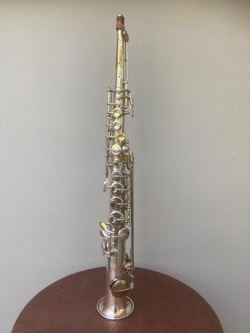 Sopraansax A. Lecomte " Historische instrument", Musique & Instruments, Instruments à vent | Saxophones, Utilisé, Soprano, Avec valise