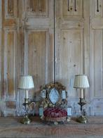 Franse lampen met bellen 2 stuks, Antiek en Kunst, Antiek | Woonaccessoires, Ophalen of Verzenden