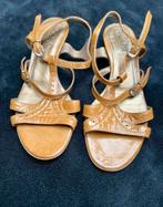 Sandale Scapa - taille 37 - couleur cognac - petit talon, Vêtements | Femmes, Chaussures, Enlèvement ou Envoi, Beige, Comme neuf