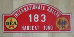 Rally plaat Hanseat Rallye 1960, Ophalen of Verzenden, Gebruikt, Auto's