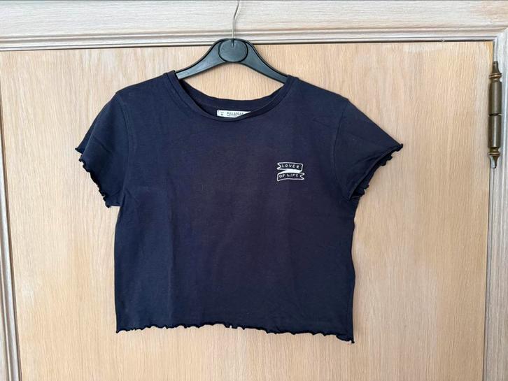 Marineblauw croptop Pull&Bear maat M, Kleding | Dames, Topjes, Zo goed als nieuw, Maat 38/40 (M), Ophalen of Verzenden