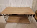 Moderne salontafel in hout en metaal – in perfecte staat!, Ophalen, 50 tot 100 cm, 50 tot 100 cm, Zo goed als nieuw