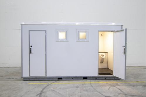 Dubbele Toilet Unit Afzet met 2 toiletten + 2 urinoirs, Articles professionnels, Machines & Construction | Abris de chantier & Conteneurs