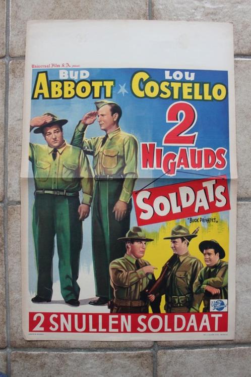 filmaffiche Abbott and Costello Buck Privates filmposter, Collections, Posters & Affiches, Comme neuf, Cinéma et TV, A1 jusqu'à A3