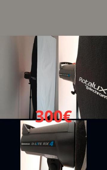 Flash de studio + soft box Elinchrom  beschikbaar voor biedingen