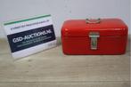 Vintage Rood Metalen Emaille Broodtrommel