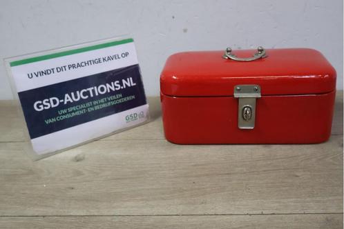Vintage Rood Metalen Emaille Broodtrommel, Verzamelen, Retro