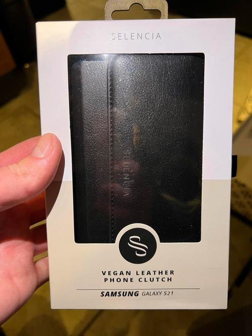 Nieuw Samsung S21 hoesje - Vegan Leather - zwart, Telecommunicatie, Mobiele telefoons | Hoesjes en Screenprotectors | Samsung