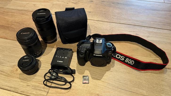 Complete Canon EOS 80D Set, Audio, Tv en Foto, Fotocamera's Digitaal, Gebruikt, Spiegelreflex, Canon, Geen optische zoom, Ophalen