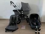 Bugaboo Cameileon 3 + kinderwagen(Black /Grey Mélange 3-in1, Ophalen, Zo goed als nieuw, Regenhoes