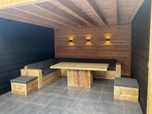 Steigerhout Tuinset met stoelen en bank Maatwerk, Huis en Inrichting, Woonaccessoires | Overige, Nieuw, Ophalen of Verzenden