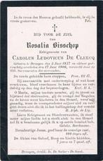 Bp. Bisschop Rosalia. ° Drongen 1837 0134 Drongen 1906, Verzamelen, Ophalen of Verzenden, Bidprentje