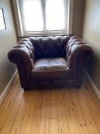 Chesterfield leren fauteuil bruin – topstaat + wieltjes., Ophalen, Klassiek Engels / Chesterfield – tijdloos design dat past in een