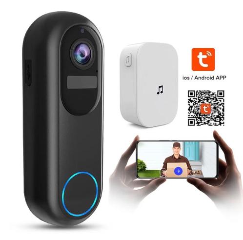 Videodeurbel 2,4Ghz wifi, Huis en Inrichting, Deurbellen, Nieuw, Draadloos, Bewegingsdetectiesensor, Compatibel met smartphone