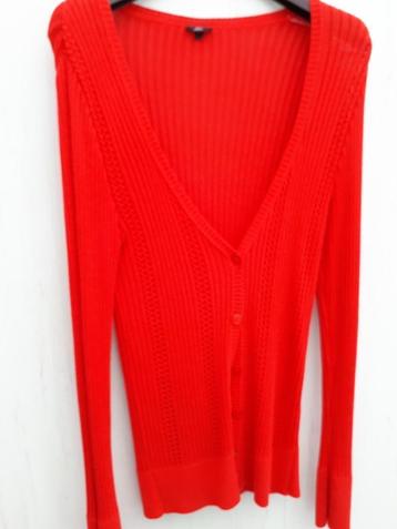 super joli gilet/cardigan rouge marque M Chris Janssens, Enlèvement, Rouge