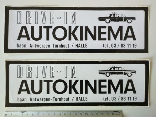 Oude sticker Drive-in Autokinema Halle-Zoersel, Collections, Collections Autre, Enlèvement ou Envoi