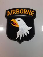 Badge 101 Airborne, écusson, très grand : 20 x 23 cm, Enlèvement ou Envoi, Emblème ou Badge