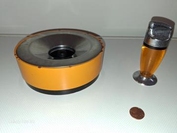 VINTAGE cendrier SAMP design et briquet de table, Enlèvement ou Envoi