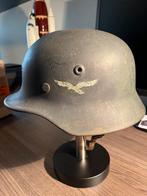 WW2 M40 Duitse helm van de Luftwaffe met naam (Stahlhelm), Verzamelen, Verzenden