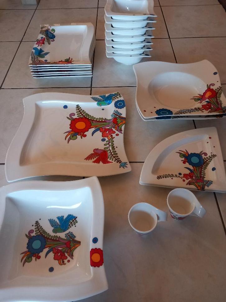 Villeroy Boch Acapulco New Wave borden tassen schotel, Huis en Inrichting, Keuken | Servies, Zo goed als nieuw, Bord(en), Overige stijlen