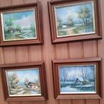4 schilderijen de 4 seizoenen, Antiek en Kunst, Ophalen