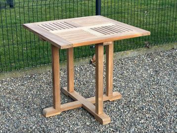 Teak tuintafel 80x80cm (in-&outdoor) MOET WEG/DUMPINGPRIJS!! beschikbaar voor biedingen